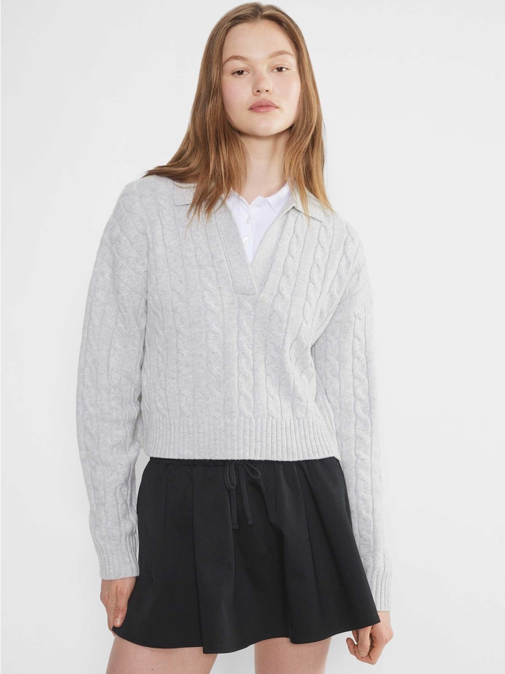 Aritzia Sunday Best Lottie Sweater Heather Chrome NWT